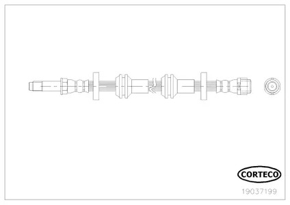 ШЛАНГ ТОРМОЗНОЙ CORTECO 19037199