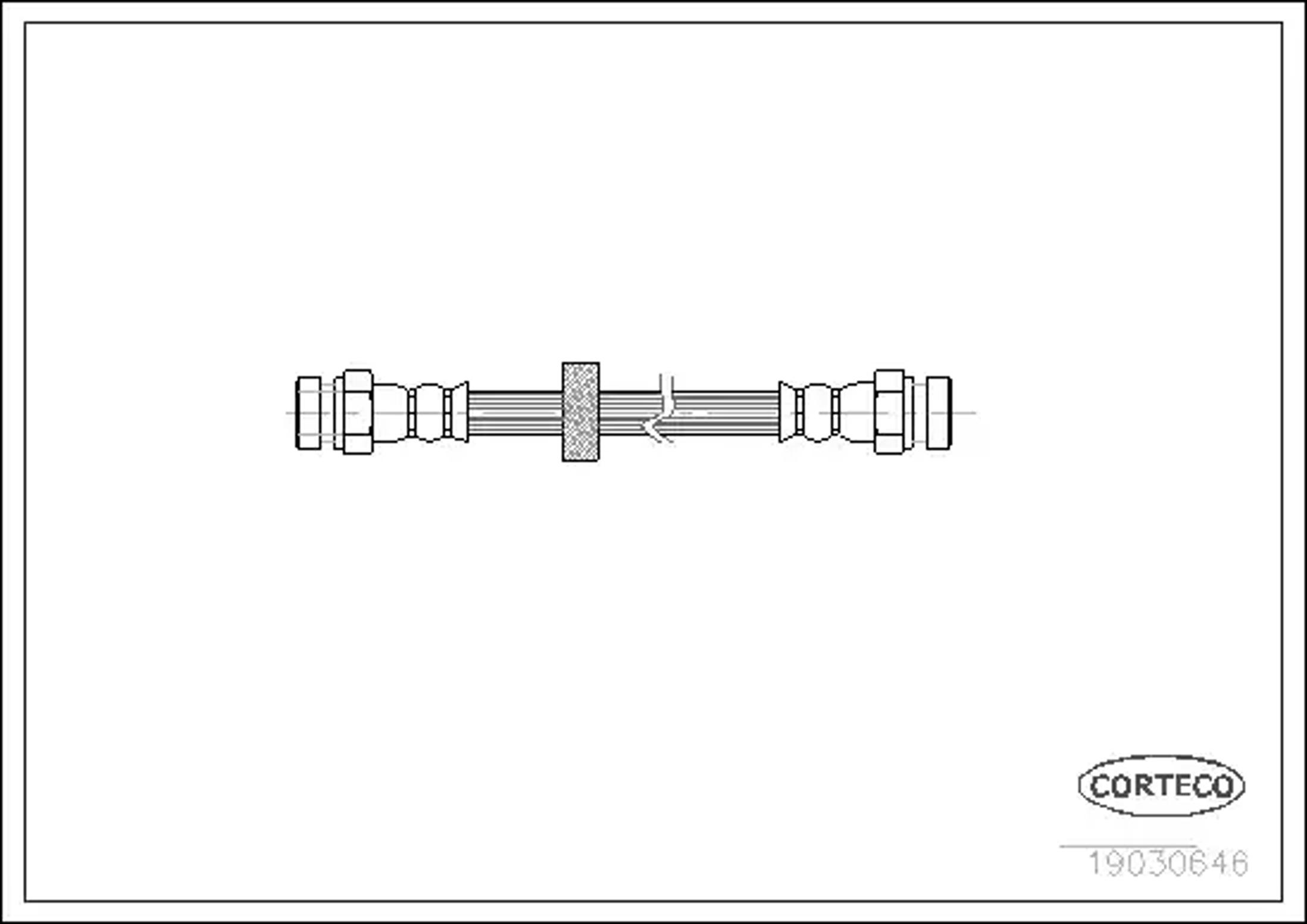 Шланг тормозной audi 100 avant s4 turbo quattro 90-94 CORTECO 19030646