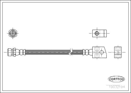 Тормозные трубки CORTECO 19032194