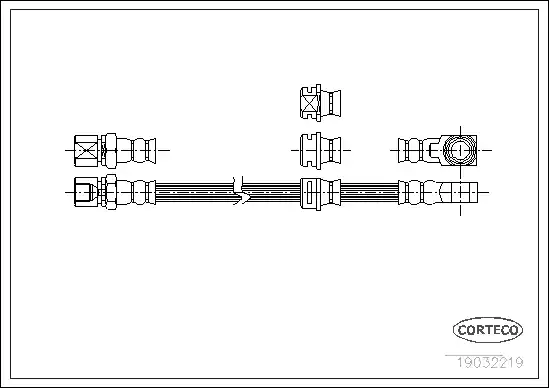 Шланг тормозной CORTECO 19032219