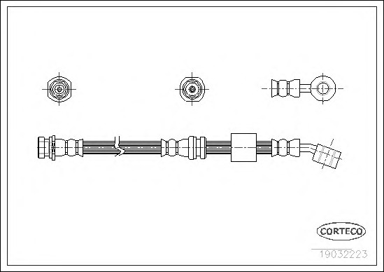 Шланг тормозной CORTECO 19032223