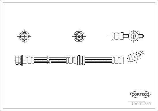 Шланг тормозной CORTECO 19032239