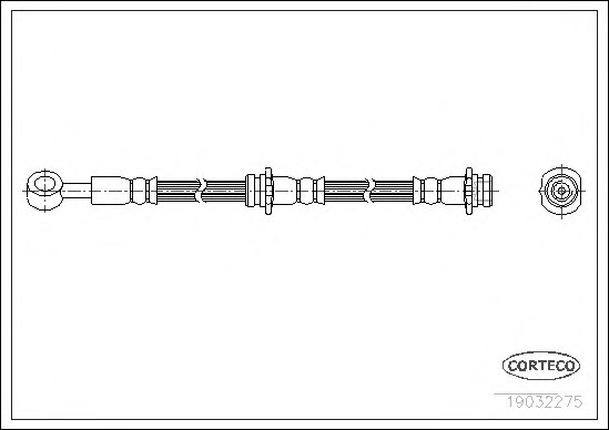 Шланг тормозной CORTECO 19032275