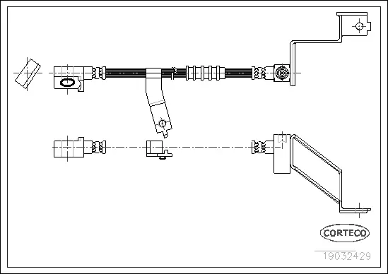 Шланг тормозной CORTECO 19032429