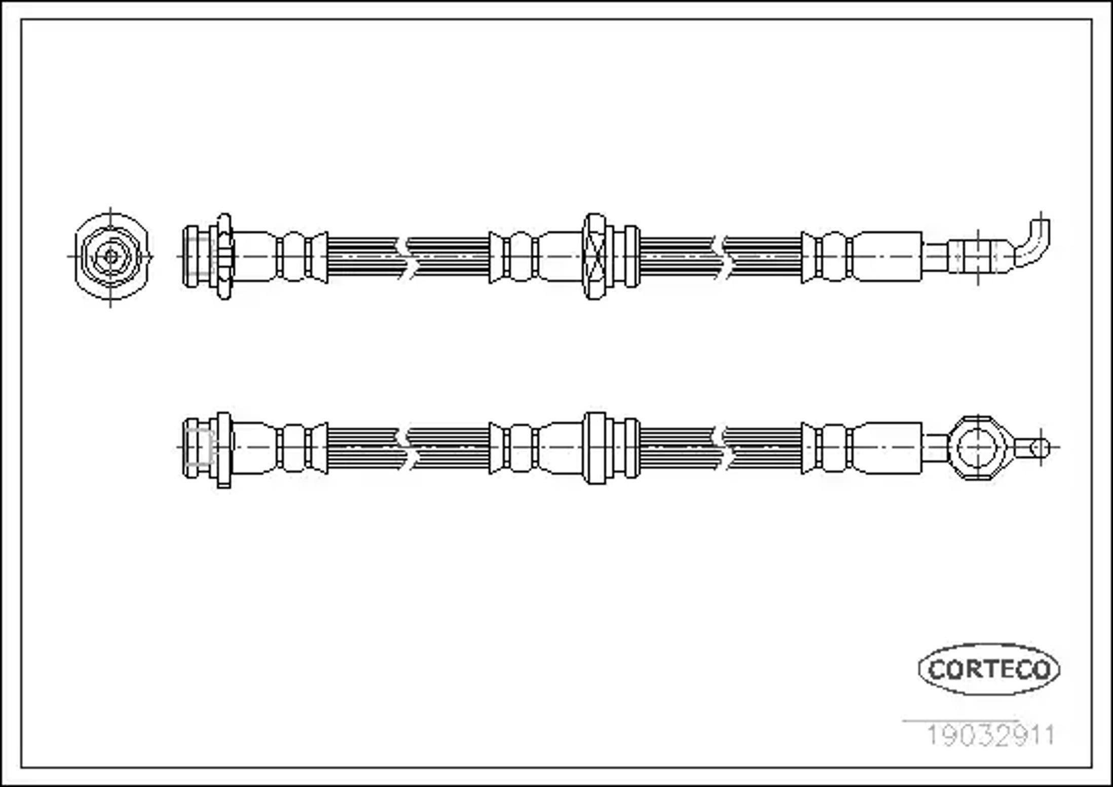 Шланг тормозной isuzu trooper 3.1 td/3.2 91-00 CORTECO 19032911