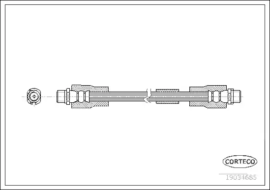 Шланг тормозной CORTECO 19034685
