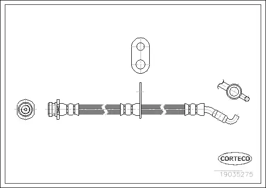 Шланг тормозной CORTECO 19035275
