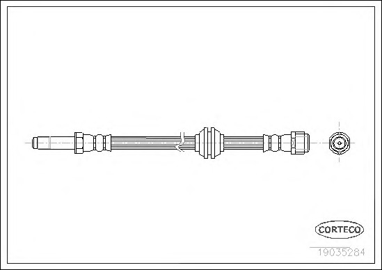 Шланг тормозной CORTECO 19035284