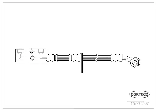 Шланг тормозной CORTECO 19035731