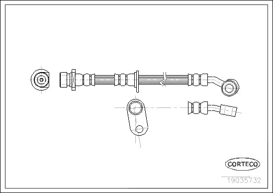 19035732 CORTECO Шланг тормозной