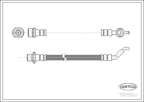 Тормозные трубки CORTECO 19035887