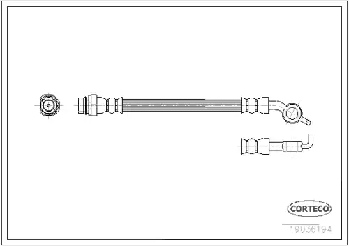 Тормозные трубки CORTECO 19036194