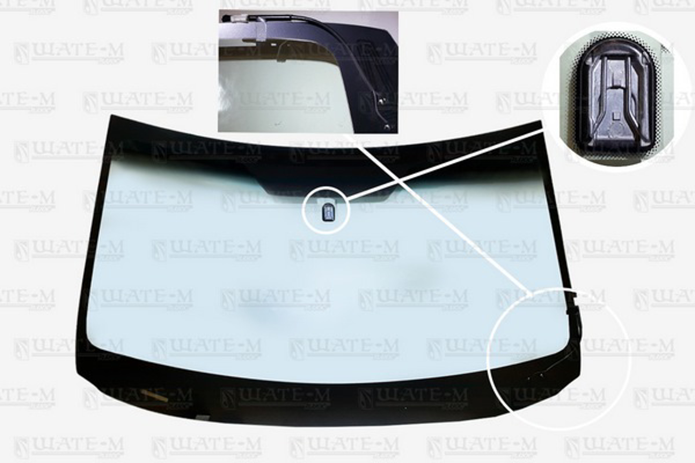 7934AGNBLHV FUYAO GLASS Стекло лобовое SUBARU: FORESTER SH 07-13 1445x915 зелен., синяя полоса, обогрев,