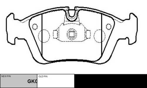 GK0001 CTR колодки дисковые передние