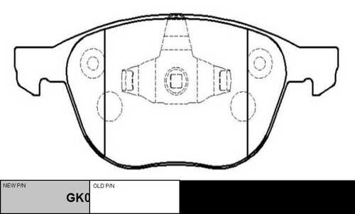 GK0159 CTR колодки дисковые передние