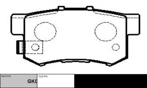 GK0335 CTR колодки дисковые задние