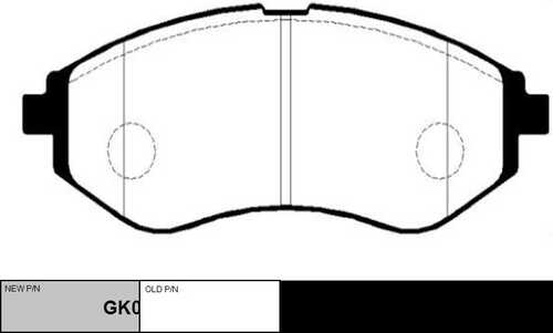 GK0439 CTR GK0439_колодки дисковые передние!\ Daewoo Kalos 1.2i/1.4i 02>