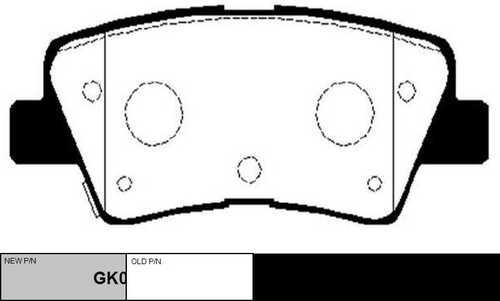 GK0499 CTR колодки дисковые задние