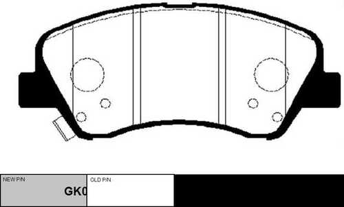 GK0500 CTR колодки дисковые передние