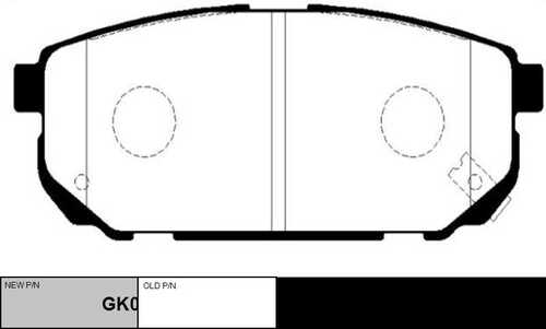 GK0525 CTR колодки дисковые задние