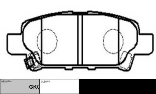 GK0599 CTR колодки дисковые задние