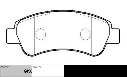 GK0907 CTR колодки дисковые задние