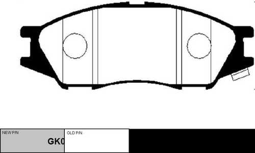 GK0978 CTR GK0978_колодки дисковые передние!\ Nissan Sunny B15 98>/Almera Classic 06>