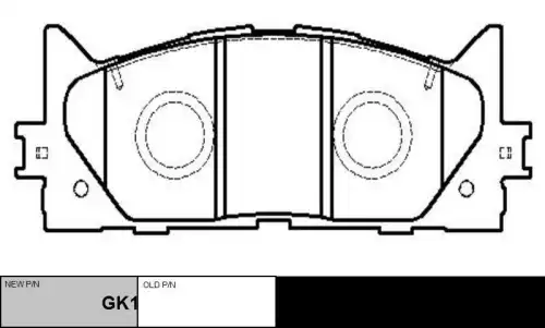 GK1065 CTR GK1065_колодки дисковые передние!\ Toyota Camry 2.4/3.5 V6 07>