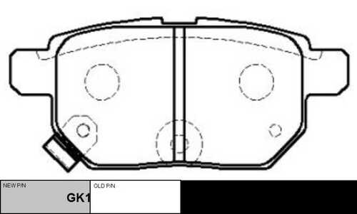 GK1066 CTR колодки дисковые задние