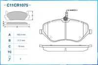 C11cr1075 тормозные колодки передние low metallic CWORKS C11CR1075