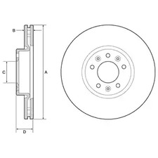 Диск тормозной DELPHI BG4805C