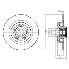 Диск тормозной DELPHI BG9023RS