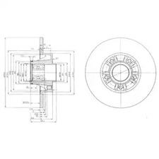 Диск тормозной задний DELPHI BG9031RS