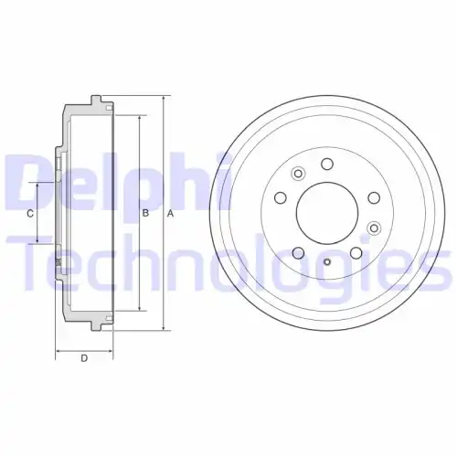 Bf579 барабан тормозной DELPHI BF579