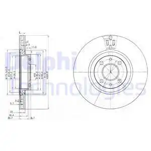 тормозные диски DELPHI BG2407