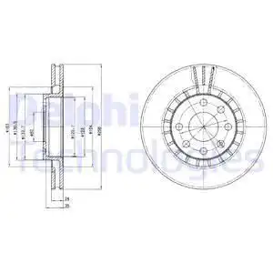 BG2443 DELPHI тормозные диски