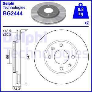 тормозные диски DELPHI BG2444