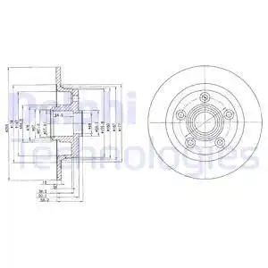 Тормозные диски DELPHI BG2549