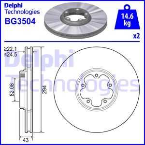 BG3504 DELPHI тормозные диски