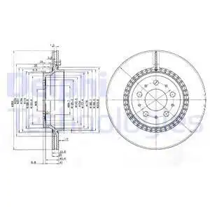 Тормозные диски DELPHI BG3782C