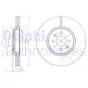 BG3929 DELPHI тормозные диски