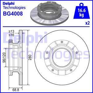 Тормозные диски DELPHI BG4008