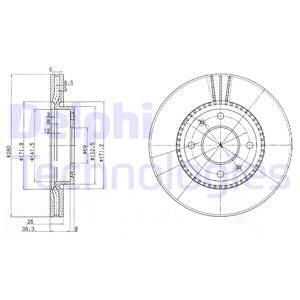 тормозные диски DELPHI BG4013