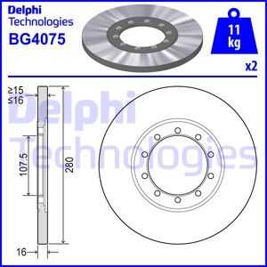 BG4075 DELPHI тормозные диски