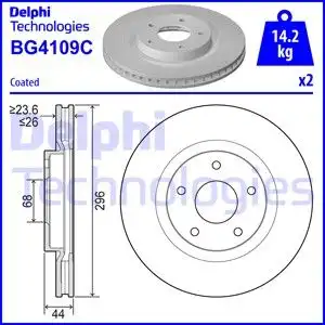 Тормозные диски DELPHI BG4109C