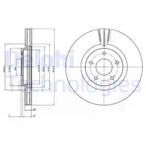Тормозные диски DELPHI BG4231C