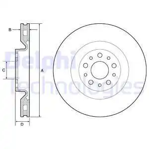 Диск тормозной DELPHI BG4556