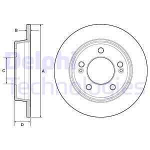 тормозные диски DELPHI BG4559C