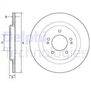 Тормозные диски DELPHI BG4563C