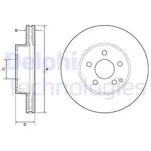 Диск тормозной DELPHI BG4945C